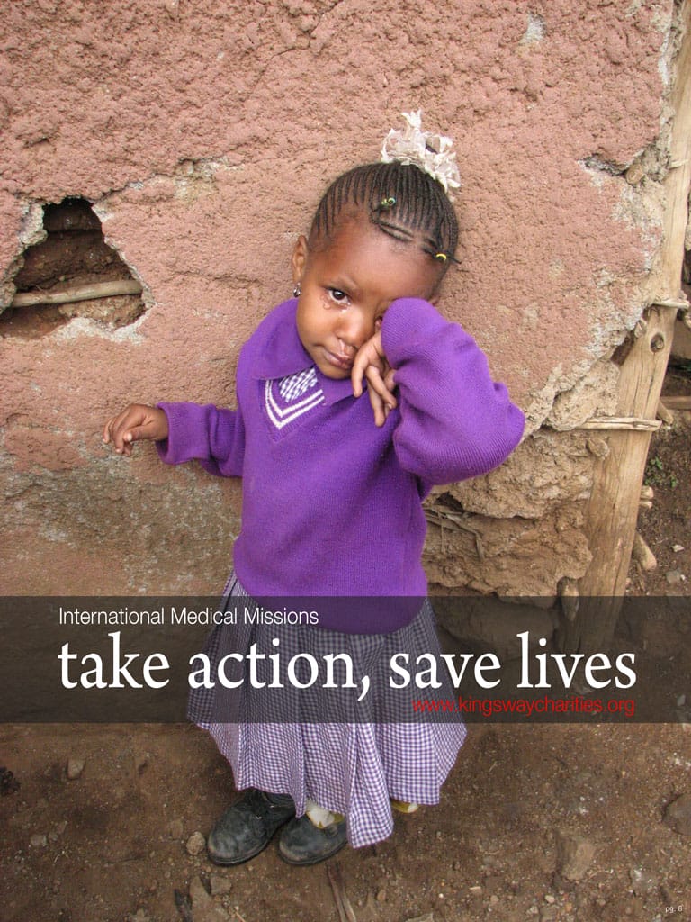 Kingsway charities - Take action. Little girl crying