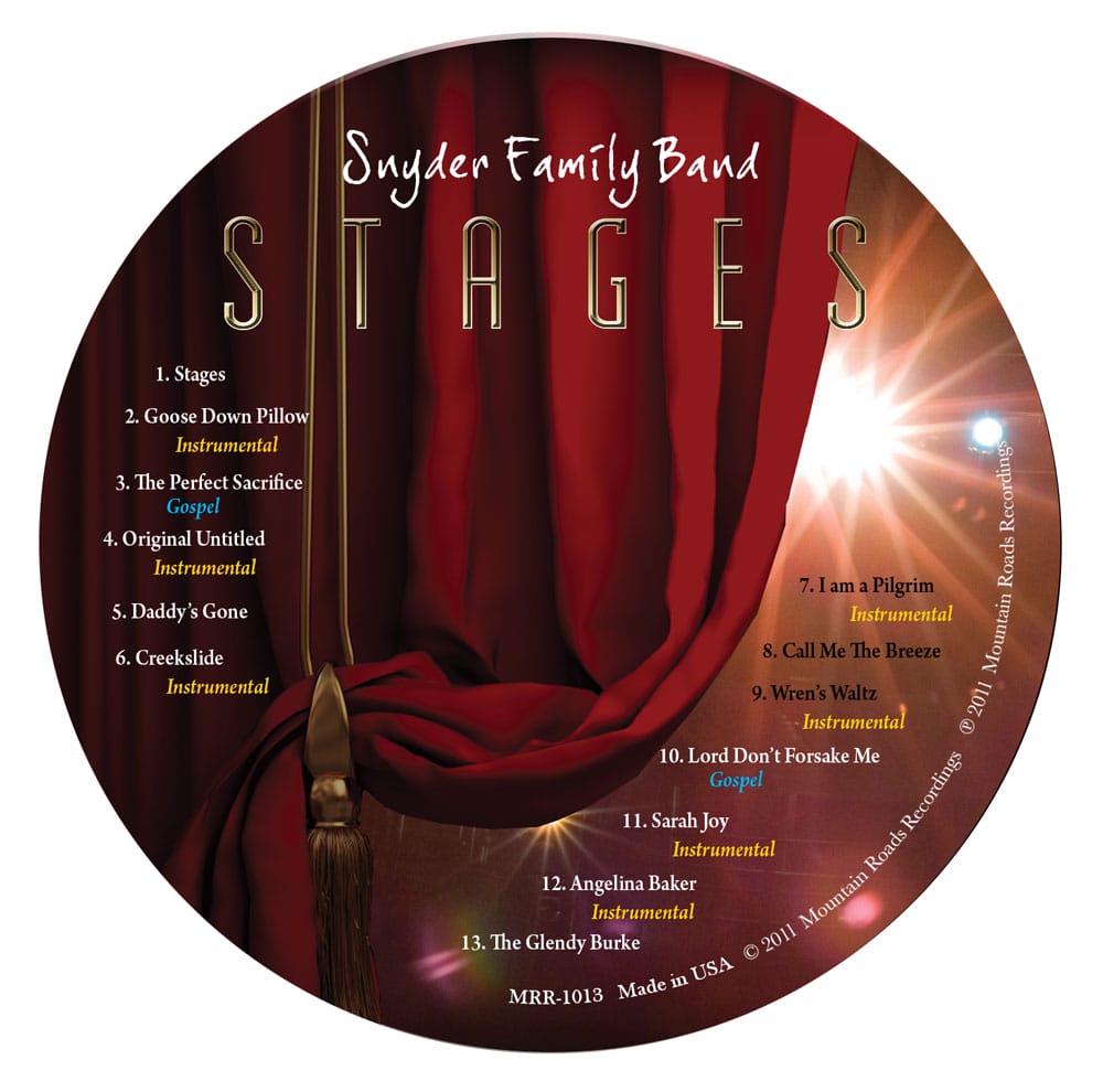 Stages - Snyder poster cd label
