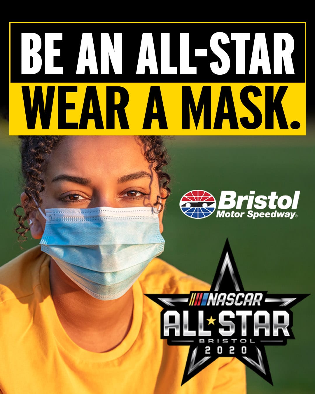 Bristol Motor Speedway ensure you wear Mask Campaign