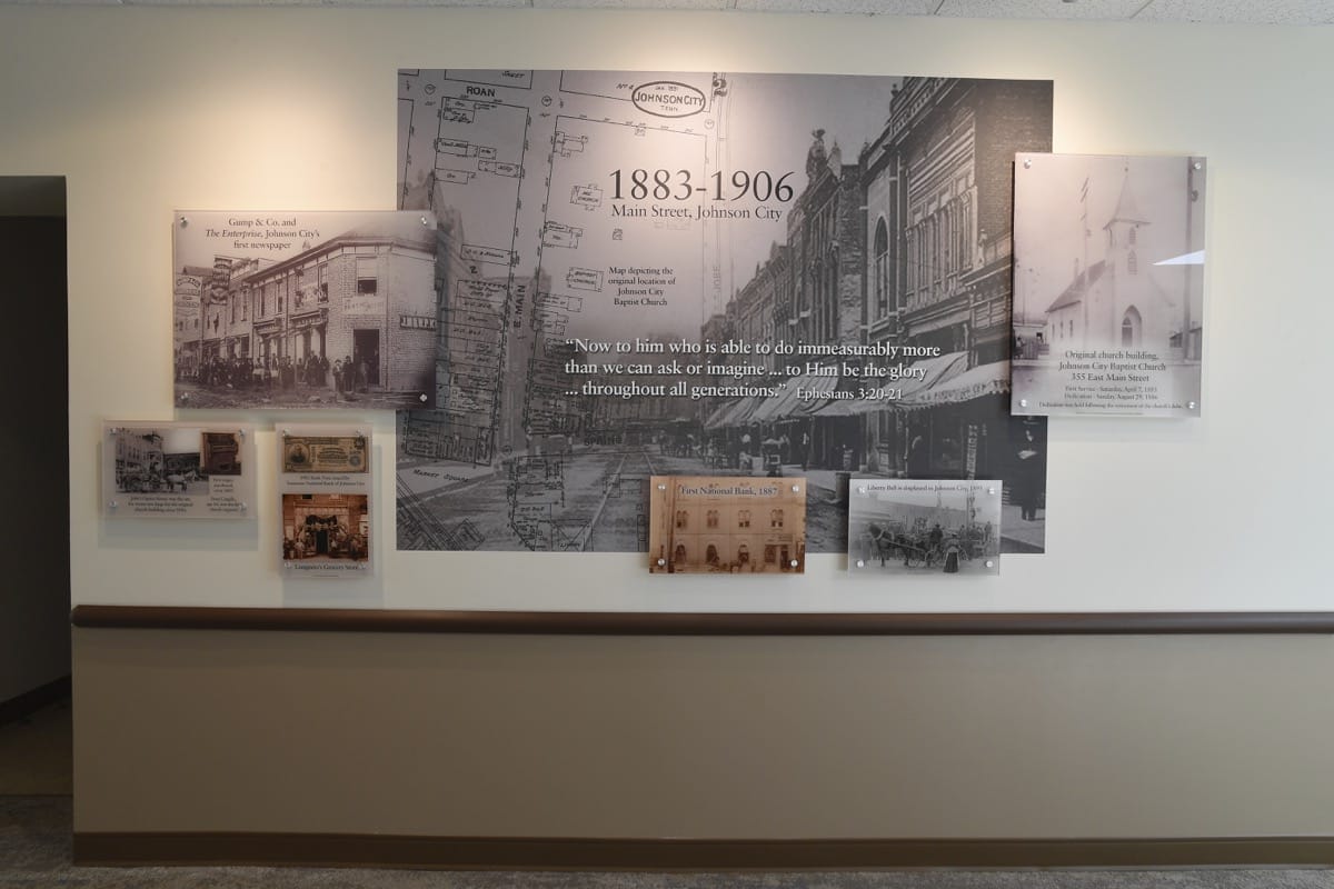Central Baptist church 1883 - 1906 historic display