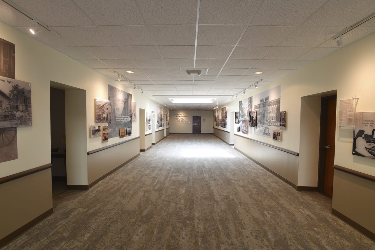 Full view of Central baptist heritage hallway