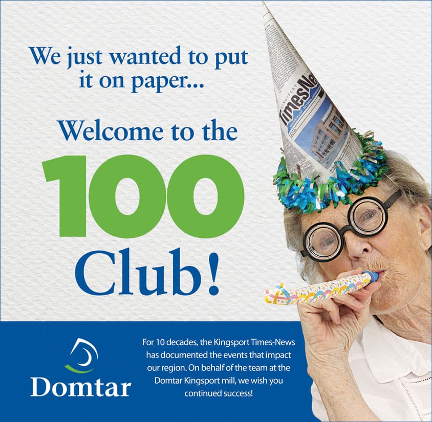 Domtar 100 Years ad